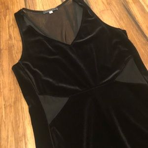 Velvet little black dress